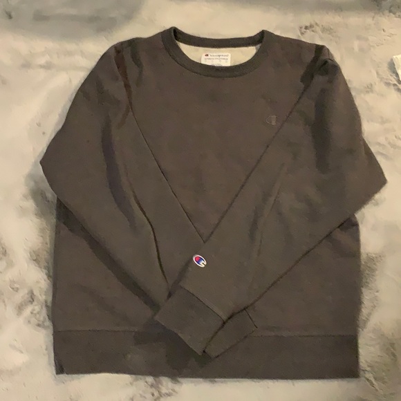 Men’s large champion crewneck, dark gray. - Picture 1 of 3